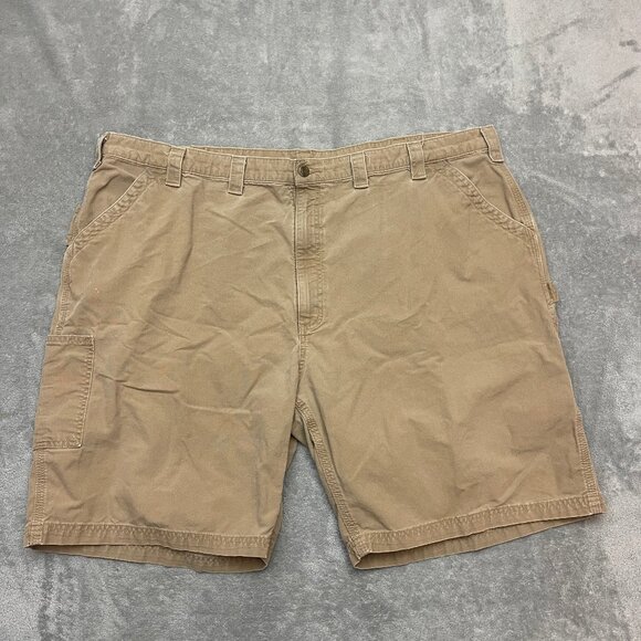 Carhartt Carpenter Shorts Size 50 x 9 Canvas Utility Work Shorts B147 DKH Brown - Picture 1 of 11